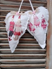 2x Deko Stoffherzen 11 x 20cm