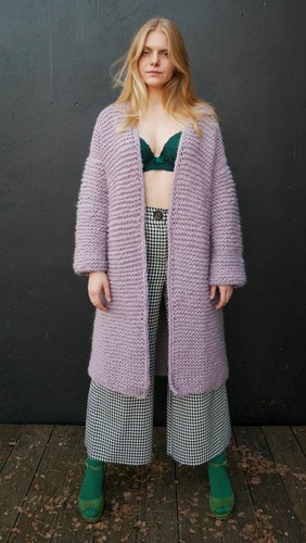 Lang cardigan aus - , alpaca