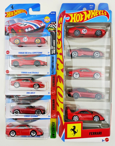 Hot wheels ferrari pack - +, 5x