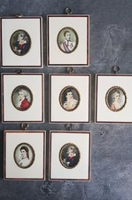 Miniatur Elfenbeinbilder handbemalt , Rarität , 7 Bilder