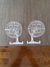 SCHÖNBUCH WEIß TRANSPARENT WAND GARDEROBENHAKEN 70ER  MIDCENTURY DESIGN POP ART