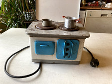 Herd (alt) - Spielehaus - DDR - Kinderküche - weiß/hellblau - 24,5 x 17 x 15,5