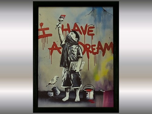Street art bild - street, gerahmter