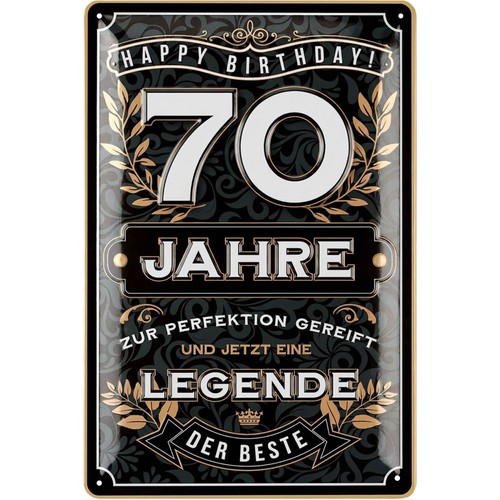 Blechschild schild jahre - blechschild, 70