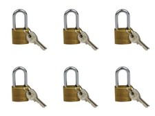 6er Set Vorhängeschlösser 25mm Bügelschloss Kofferschloss grosse Bügel Schloss