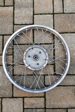 Simson S50,S51, KR51 2 Felge orginal DDR von 1987 mit neuen Speichen verstärkt 