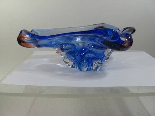 Vintage glas aschenbecher - glas,