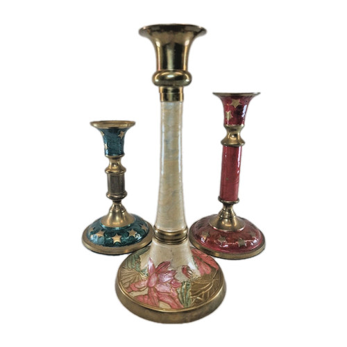 Kerzenständer messing set - 3x,