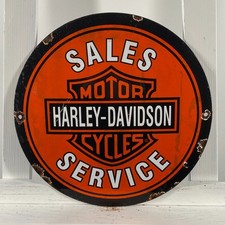 Harley-Davidson Emailschild - Ø 30cm (11,8") - Retro Vintage Service...