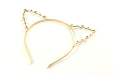 Haarreif Haarreifen Tiara Diadem Katzenohren Strass Perlen Haarschmuck A252