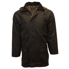 Walker and Hawkes Wachsjacke Benson Herren Jacke Jagdmantel braun
