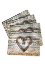 Platzset Weiden-Herz natur mit