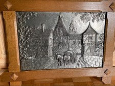 massives Zinnbild nobel XXL vintage 1970 Gütezeichen Zinn Bild 3D