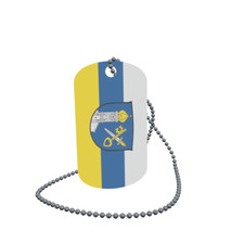 Dog Tag Flagge Fahne Kirchberg (LK Erding) Erkennungsmarke Alu 30 x 50 mm