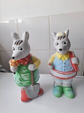 Mäuse - 2 Deko Figuren - Gartendeko Balkondeko - Keramik - 18 cm hoch - sehr gut