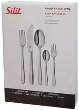 Silit Crominox Besteck-Set Midi 30-teilig für 6 Personen Edelstahl poliert NEU