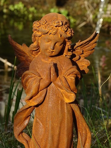 Gusseisenfigur engel edelrost - engel,