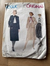 Vogue Christian Dior 1843 Schnittmuster Jacke Bluse Rock Gr. 8/36 Vintage 1970er