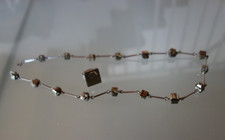 Kette Halskette  Pyrit Würfel