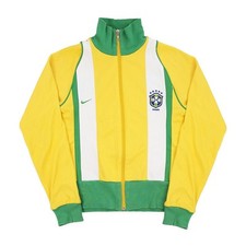 Nike Brasilien Vintage Trainingsjacke Trackjacket Gelb Grün Weiß Damen Sehr Selt