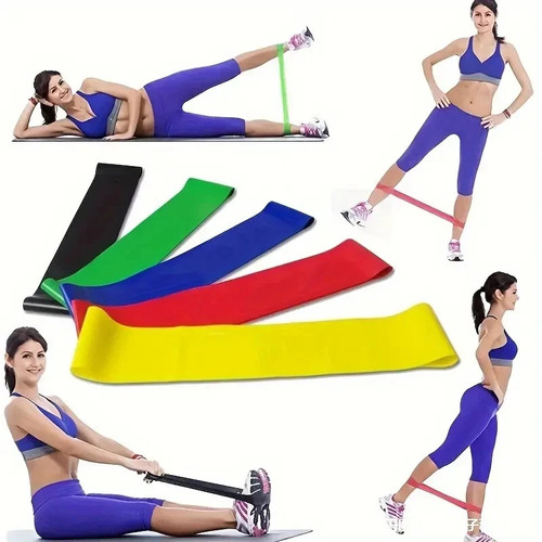 Set fitnessbänder - 5x,