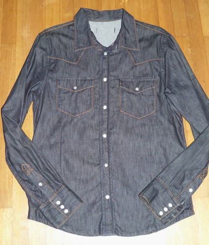 Hochwertiges herren jeanshemd - hochwertiges,
