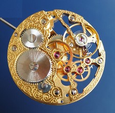 ORIGINAL ETA UNITAS 6497 SKELETT UHRWERK HANDAUFZUG GOLDFARBEN 17 JEWELS SWISS