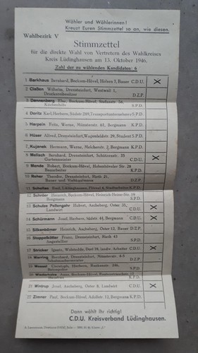 Original 1946 wahl politik - original,