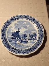 Delfts Teller Royal Sphinx Maastricht Windmühle Angler Petrus Regout