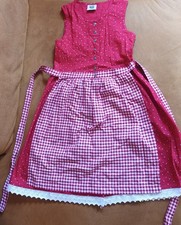 Dirndl, Isar Trachten , Mädchen, Gr.116, Oktoberfestdirndl, rote Blumen