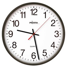 PEWETA Wanduhr weiß schwarz