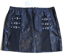 Rock Schwarz Lack wetlook NEU Minirock glatt glänzend Party XL