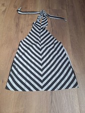 Neckholder Bluse gestreift