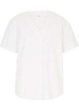 Neu Tunikabluse mit Leinen kurzarm Gr. 44 Weiß Damen-Tunika Bluse Shirt Hemd