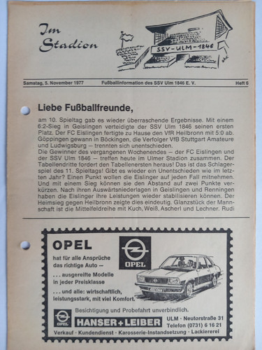 Fussball programm amateurliga - fussball,