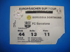 1998 Ticket Finale European Supercup BVB Dortmund FC Barcelona Eintrittskarte