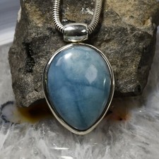 Aquamarin Anhänger, 925er