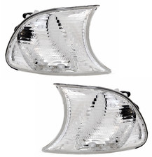 Frontblinker Set für 3er BMW E46 Coupe + Cabrio Facelift Blinker Silber Weiß
