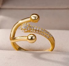 Ring 18kt vergoldet edelstahl - 18kt,