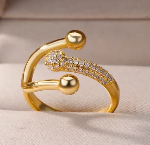 Ring 18kt vergoldet edelstahl - 18kt,