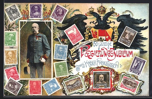 Briefmarken kaiser franz - ak,