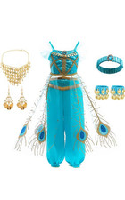 Windskids Prinzessin Jasmin Kostüm Mädchen Prinzessin Kleid Verkleidung Film...