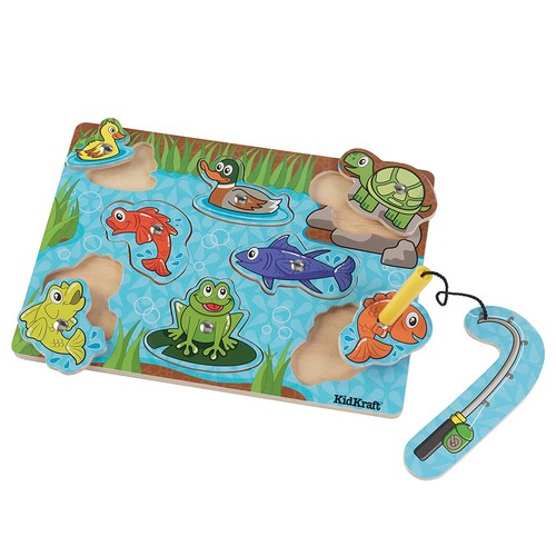 Magnetische holz puzzle teich - holz,