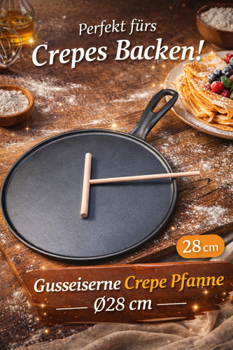 Neu gusseiserne crepe pfanne - gusseiserne,