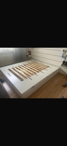 Ikea bettrahmen holz weiß - bettrahmen,