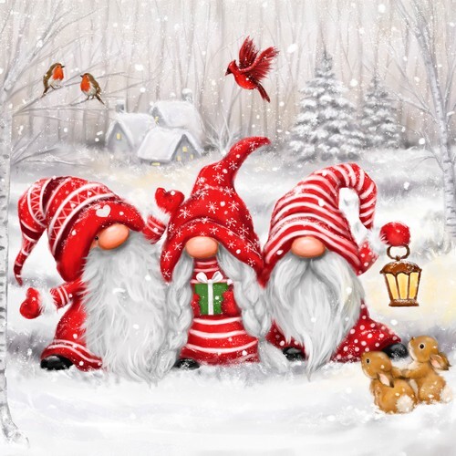 Servietten three happy - 20,