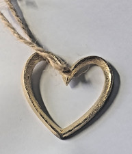 Herz Dekoration Metall Gold Deko Hänger Herzhänger 6 cm