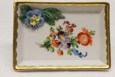 Sächsische Porzellanmanufaktur Dresden Potschappel Miniatur Tablett Handbemalt