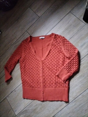 Strickjacke orange ajour - orange, xl