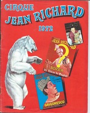 Zirkus Circus - CIRQUE JEAN RICHARD - Programmheft 1972 mit Dressur aus der DDR